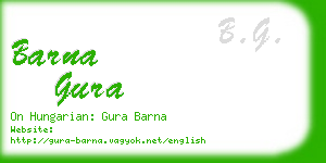 barna gura business card